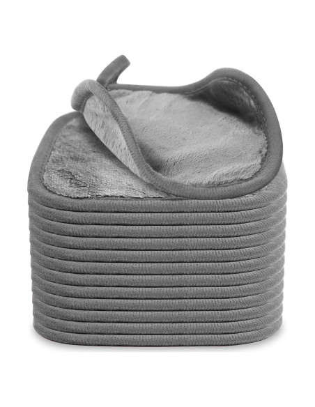 Paño Desmaquillante Reutilizable Puomue 12 Piezas Gris 15.24cm Paño Desmaquillante Reutilizable Puomue 12 Piezas Gris 15.24cm