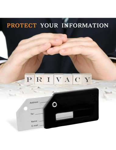 Paquete de 5 Etiquetas de Equipaje Silicona Gostwo Negro