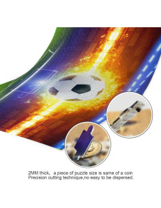 Rompecabezas 500 Piezas YVONAU Balón de Fútbol 52x38cm 2