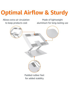 Soporte Ergonómico para Laptop Amazon Basics Ajustable 25.4 cm 2