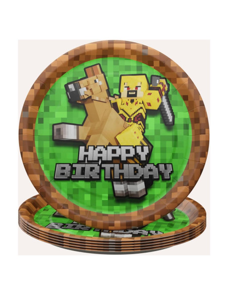 Platos de Cena Pixel Warrior Blue Orchards - 20 Piezas 22.86 cm