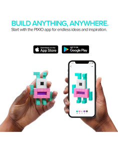 PIXIO Amphibio - Juguete de Bloques Magnéticos 60 Piezas 8mm 2