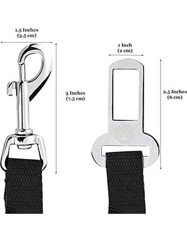 Cinturón de Seguridad para Perros y Gatos SunGrow Ajustable 48-79 cm