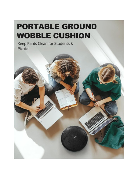 Cojín Inestable Trideer 34cm Negro con Bomba Inflación