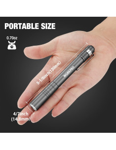 Linterna de Pluma WORKPRO LED Aluminio Gris Paquete de 4 2