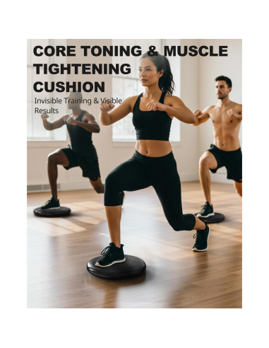 Cojín Inestable Trideer 34cm Negro con Bomba Inflación