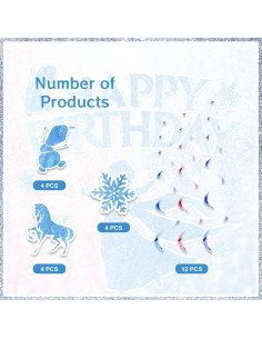 12 Espirales Colgantes de Copos de Nieve MASGY - Multicolor 2