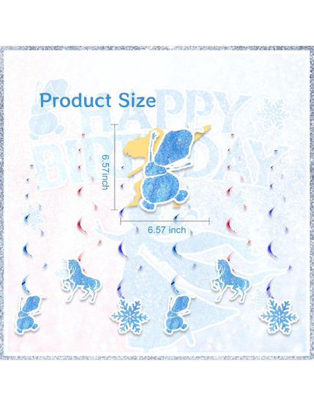 12 Espirales Colgantes de Copos de Nieve MASGY - Multicolor