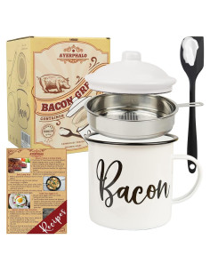 Contenedor de Grasa de Tocino Ayerphalo 1.3L con Colador y Espátula