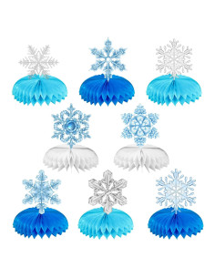 Centros de Mesa de Copos de Nieve Ronghua - 8 Piezas 14.7x17.2cm