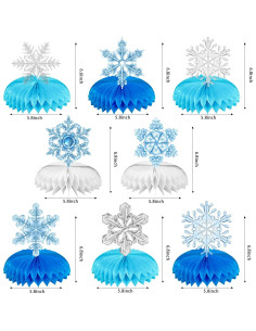Centros de Mesa de Copos de Nieve Ronghua - 8 Piezas 14.7x17.2cm 2