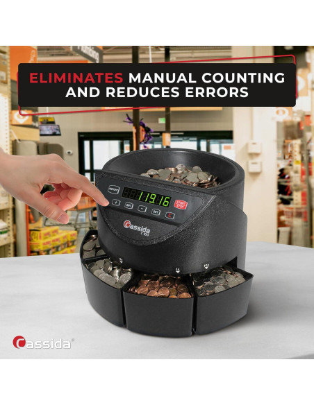 Clasificador Contador de Monedas Cassida C100 250 monedas/min