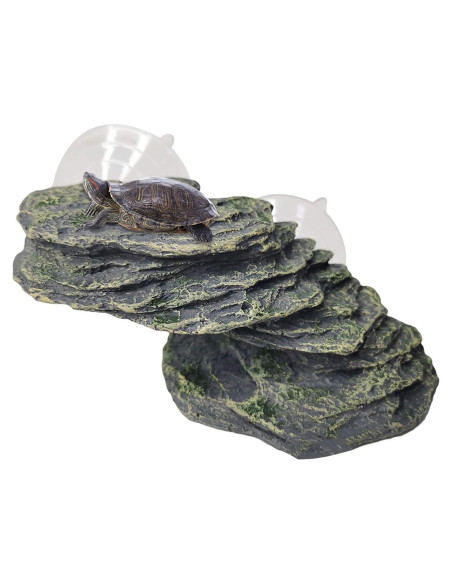 Plataforma de Sol para Tortugas PINVNBY 15.2x6.9 cm Resina
