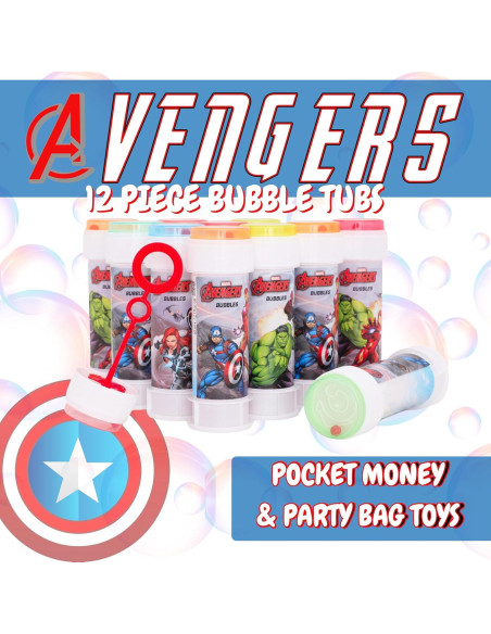 Paquete de 12 Burbujas Avengers Toyland - 59 ml c/u