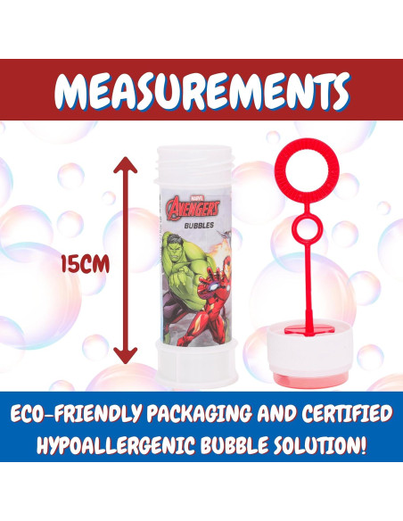 Paquete de 12 Burbujas Avengers Toyland - 59 ml c/u
