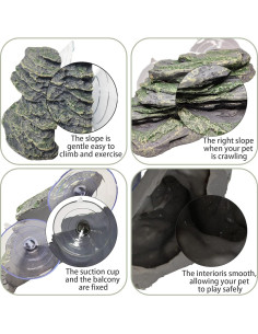 Plataforma de Sol para Tortugas PINVNBY 15.2x6.9 cm Resina 2