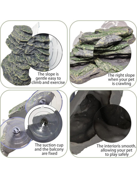 Plataforma de Sol para Tortugas PINVNBY 15.2x6.9 cm Resina