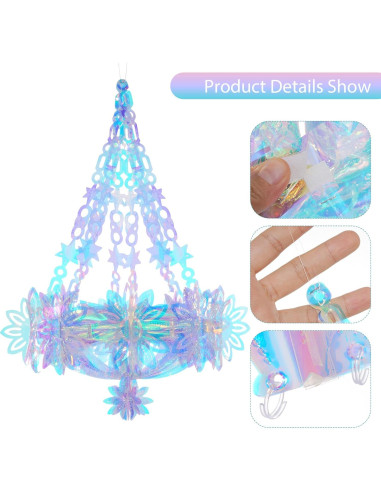 Decoración Colgante Iridiscente Heliltd 3D para Fiesta