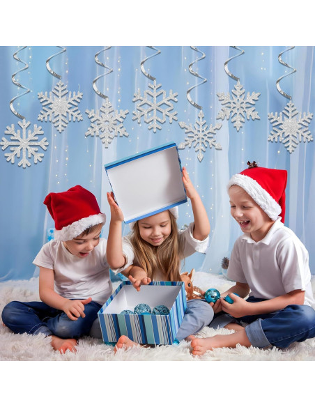 36 Decoraciones Colgantes de Copos de Nieve Augisteen