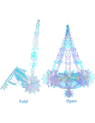 Decoración Colgante Iridiscente Heliltd 3D para Fiesta