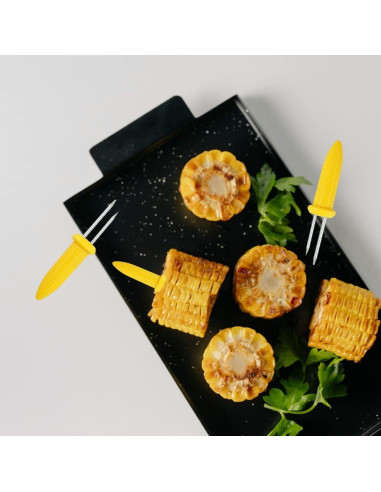 24 Sujetadores de Maíz Acero Inoxidable PEOUWNES 6 cm