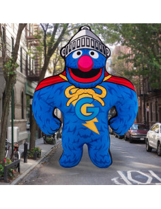 Peluches Calle Sésamo Grover Superhéroe 55.88 cm - Juguete 2