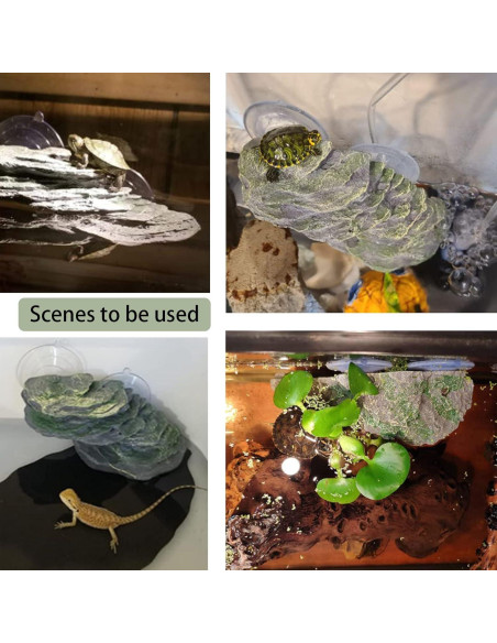 Plataforma de Sol para Tortugas PINVNBY 15.2x6.9 cm Resina