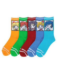 Calcetines de Tripulación para Mujeres Sailor Moon - 5 Pares