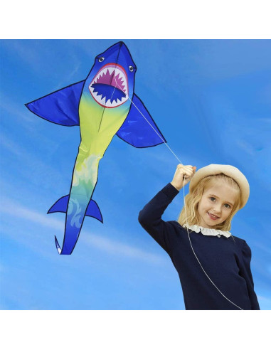 Cometa Gran Tiburón Honbo 190x115 cm para Niños y Adultos