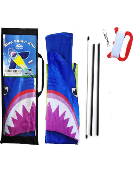 Cometa Gran Tiburón Honbo 190x115 cm para Niños y Adultos