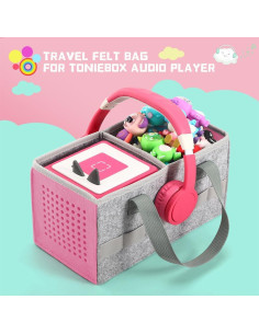 Funda de Tela Rosa para Toniebox y Figuras Tonies - PINSO 2