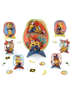 Kit Centro de Mesa Minions Amscan - 7 Piezas - Fiestas Cumpleaños