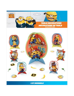 Kit Centro de Mesa Minions Amscan - 7 Piezas - Fiestas Cumpleaños 2