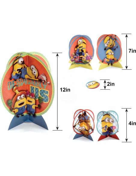 Kit Centro de Mesa Minions Amscan - 7 Piezas - Fiestas Cumpleaños Kit Centro de Mesa Minions Amscan - 7 Piezas - Fiestas Cumpleaños