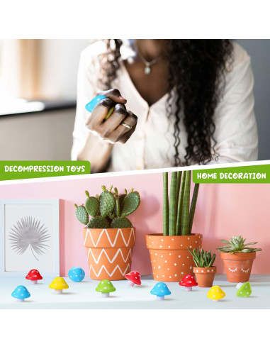 Pelotas Antiestrés Jerify Hongo 20 Pcs 4 cm Colores Brillantes