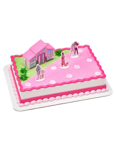 Set de Decoración de Pastel Barbie Dreamhouse 4 Piezas