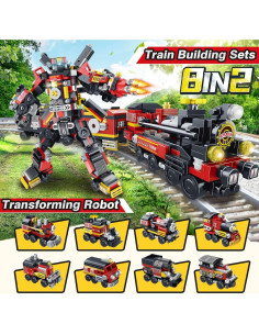 Set de Trenes de Construcción BuluKe 766 Piezas para Niños 6-18 Años 2
