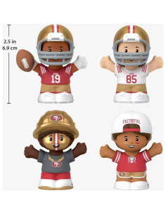 Conjunto Little People Collector NFL Fisher Price 49ers 4 Figuras 2