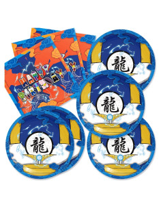 Set de Fiesta Dragon Ball 40 Piezas: 20 Platos + 20 Servilletas
