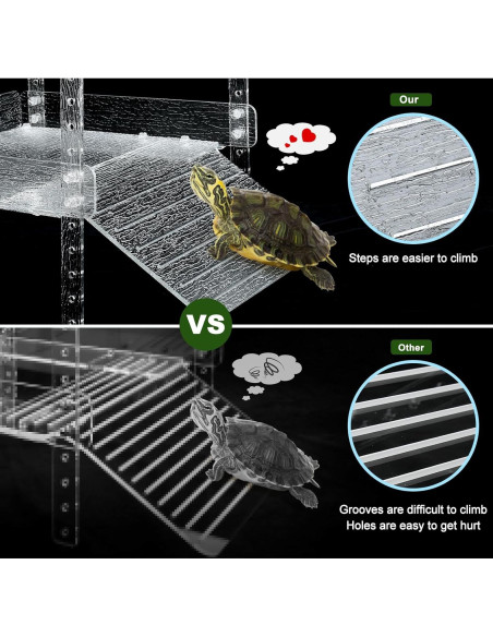 Plataforma de Sol para Tortugas Leyouland 40 Galones Ajustable