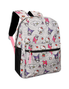 Mochila Escolar Hello Kitty 16" con Stickers y Botella de Agua 2