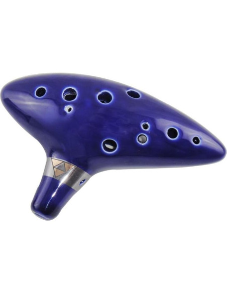 Ocarina WoneNice 12 Agujeros Azul con Soporte y Libro