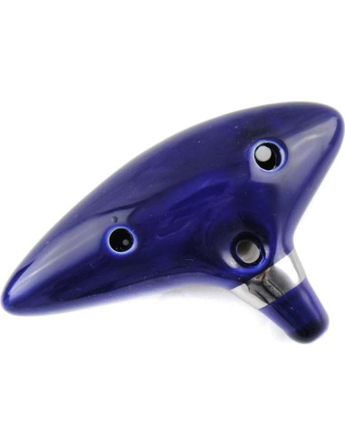 Ocarina WoneNice 12 Agujeros Azul con Soporte y Libro