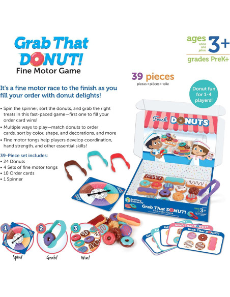 Juego educativo ¡Atrapa ese donut! Learning Resources 24 piezas