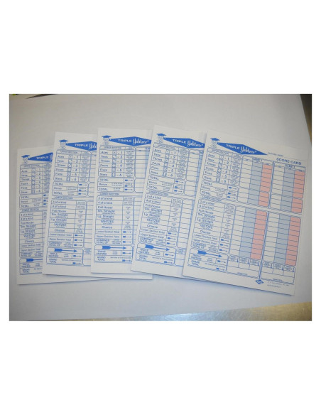 250 Hojas de Puntuación Triple Yahtzee General Foam