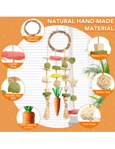 Juguete Colgante Grande para Conejos Jorewood - Salud Dental 2