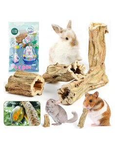 Juguetes de Masticar Abizoo para Conejos - 4 Piezas de Papaya