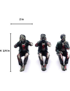 Figuritas de Zombie RUSTIX Walking Dead - Adornos de Horror 10.16 cm 2