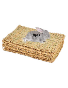 Alfombra de Hierba Natural Hamiledyi para Mascotas - 3 Piezas