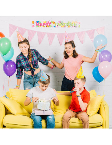 Pulseras de Silicona MVC 36 Pcs para Fiestas de Cumpleaños